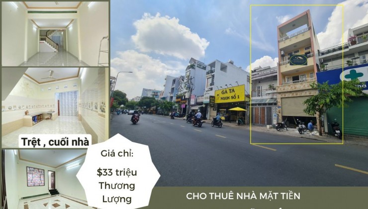 Cho thuê nhà mặt tiền Trương Vĩnh Ký  75m2, 3Lầu+2ST, 33Triệu - Khu SẦM UẤT